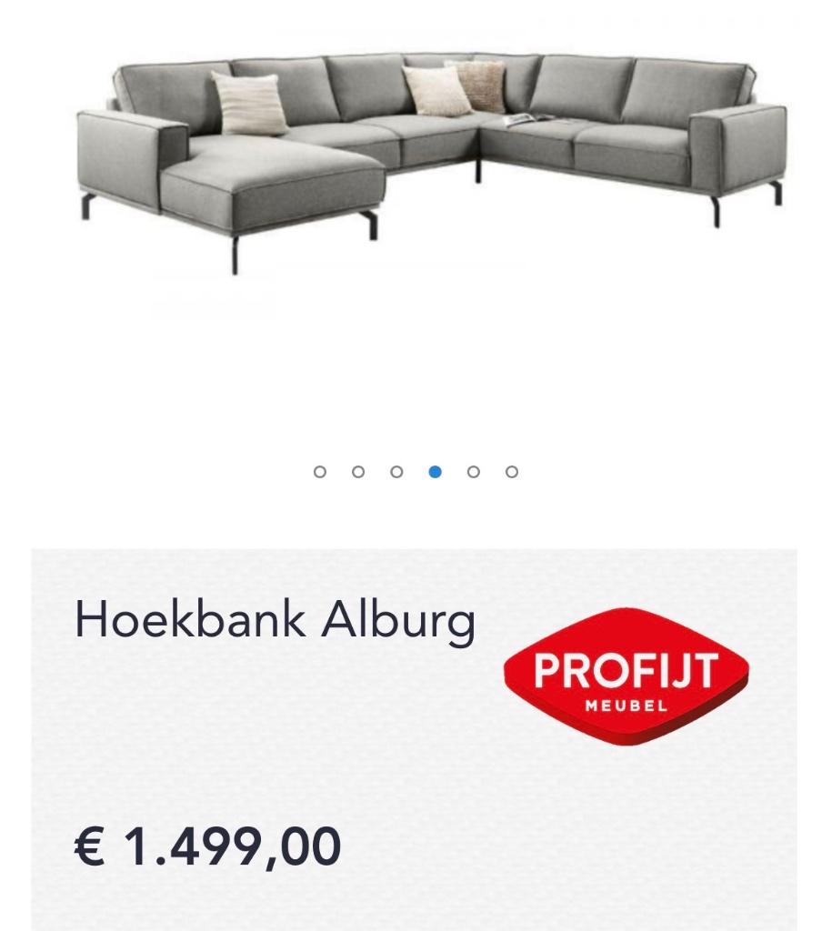 Hoekdeel en tussenstuk Bank Alburg profijt meubel, Ophalen, 150 tot 200 cm, Hoekbank, Driepersoons