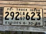 Vintage kentekenplaat nummerplaat Amerikaanse teuck, Ophalen of Verzenden, Gebruikt, Auto's