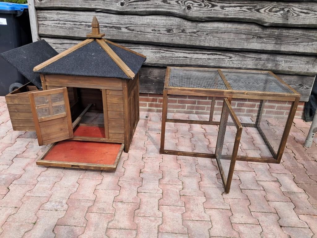 Kippen hok, Dieren en Toebehoren, Vogels | Hokken en Kooien, Gebruikt, Overige typen, Hout, Ophalen