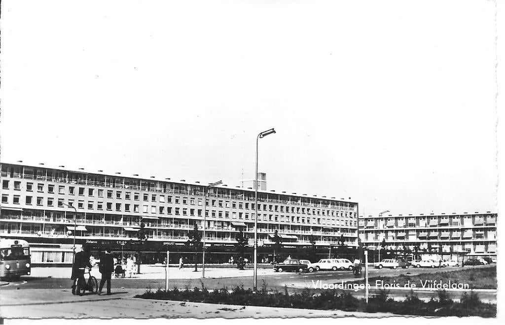 Vlaardingen Floris de Vijfdelaan., Ophalen of Verzenden, 1960 tot 1980, Ongelopen, Zuid-Holland