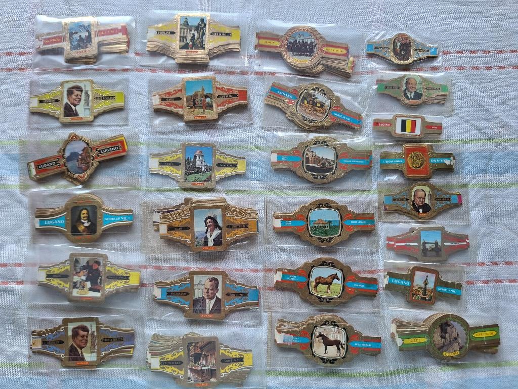 Complete lugano sigarenbandjes, Verzamelen, Ophalen of Verzenden, Zo goed als nieuw, Sigarenbandjes