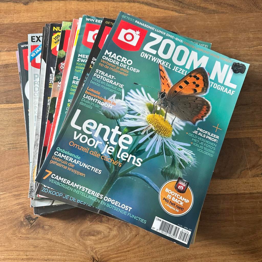 14x ZOOM Fotografiebladen (2014, 2016, 2017), Boeken, Tijdschriften en Kranten, Ophalen of Verzenden, Gelezen, Overige typen