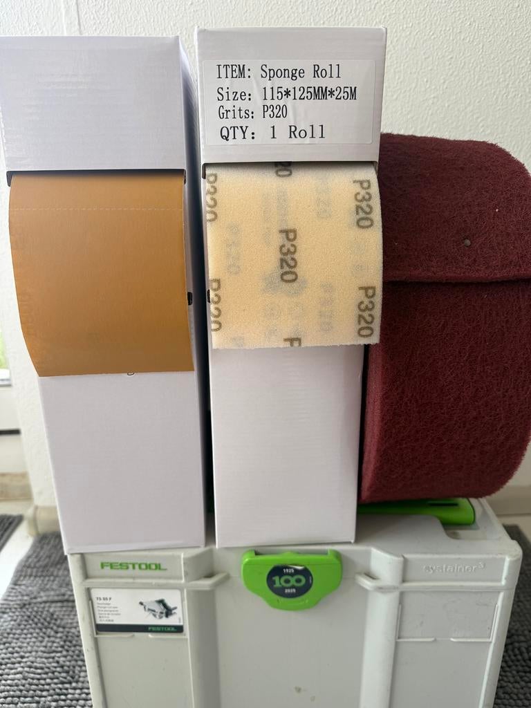 Schuurpapier schuurrol scotch foam  25m x 114mm P320 en P800, Ophalen of Verzenden, Nieuw, Overige typen