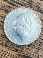 Zilveren Gulden 1929 & Wilhelmina Broche, 1 gulden, Zilver, Ophalen of Verzenden, Koningin Wilhelmina