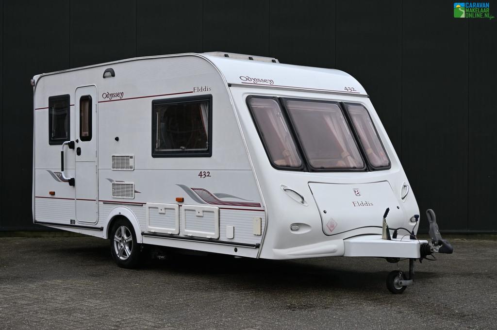 Elddis Odyssey 432 Mover|Voortent|Ultraheat|Oven|Enkbedden, Caravans en Kamperen, Caravans, Standaardzit, Elddis, Ringverwarming
