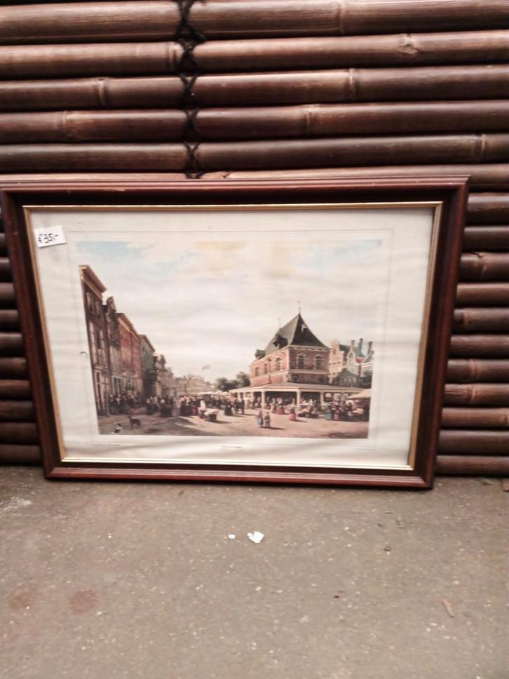 Schilderij Leeuwarden: Historisch Stadsgezicht, Antiek en Kunst, Kunst | Schilderijen | Klassiek, Ophalen