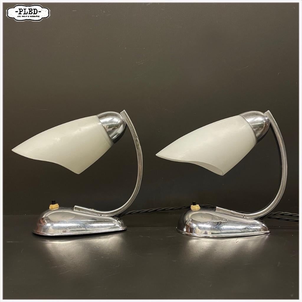 Twee streamline design bedlampjes, jaren veertig, Napako, Antiek en Kunst, Ophalen of Verzenden