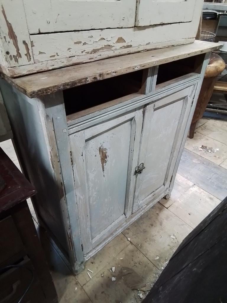 Oude brocante kast kledingkast keukenkast kastje houten, Ophalen, Gebruikt, 25 tot 50 cm