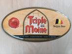 Tripel Moine Origineel Reclamebord Metaal Met Reliéf, Ophalen, Nieuw, Reclamebord, Plaat of Schild, Overige merken
