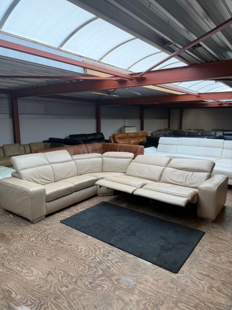 Design leren hoekbank relax bank bankstel leer Z.G.A.N., 2871SK, Mariansoliak8@gmail.com, Ophalen of Verzenden, Zo goed als nieuw