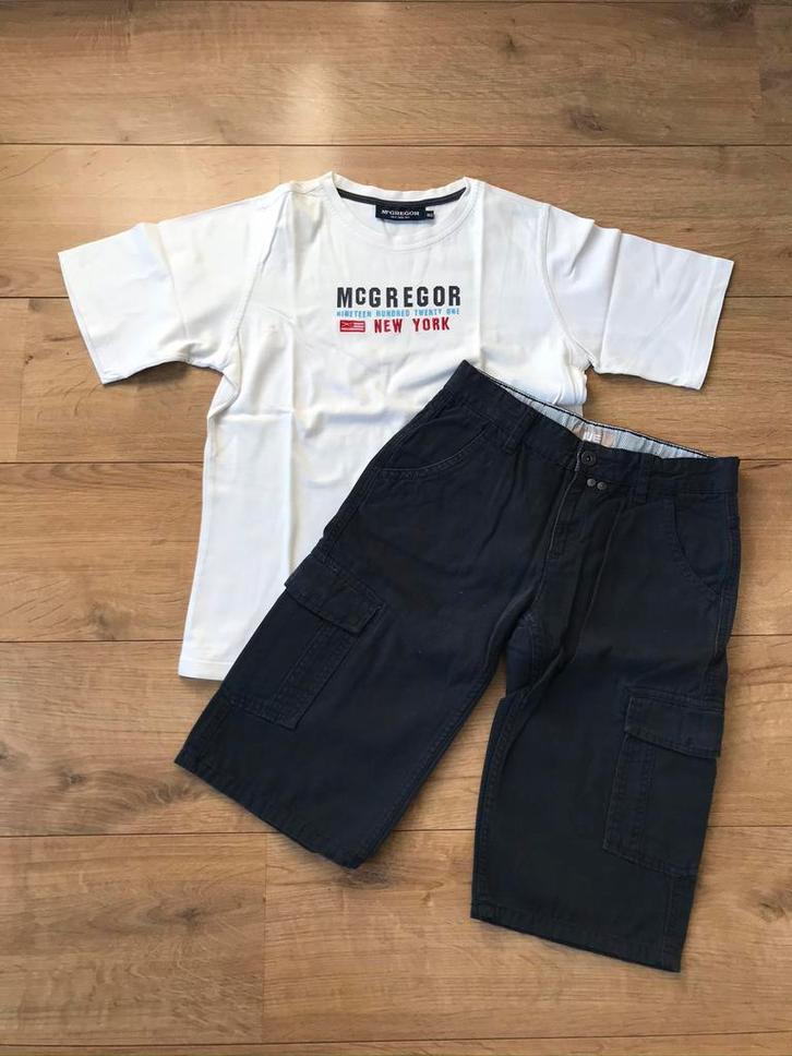 T-shirt McGregor + short WE maat 152, Kinderen en Baby's, Kinderkleding | Maat 152, Zo goed als nieuw, Jongen, Setje, Ophalen of Verzenden
