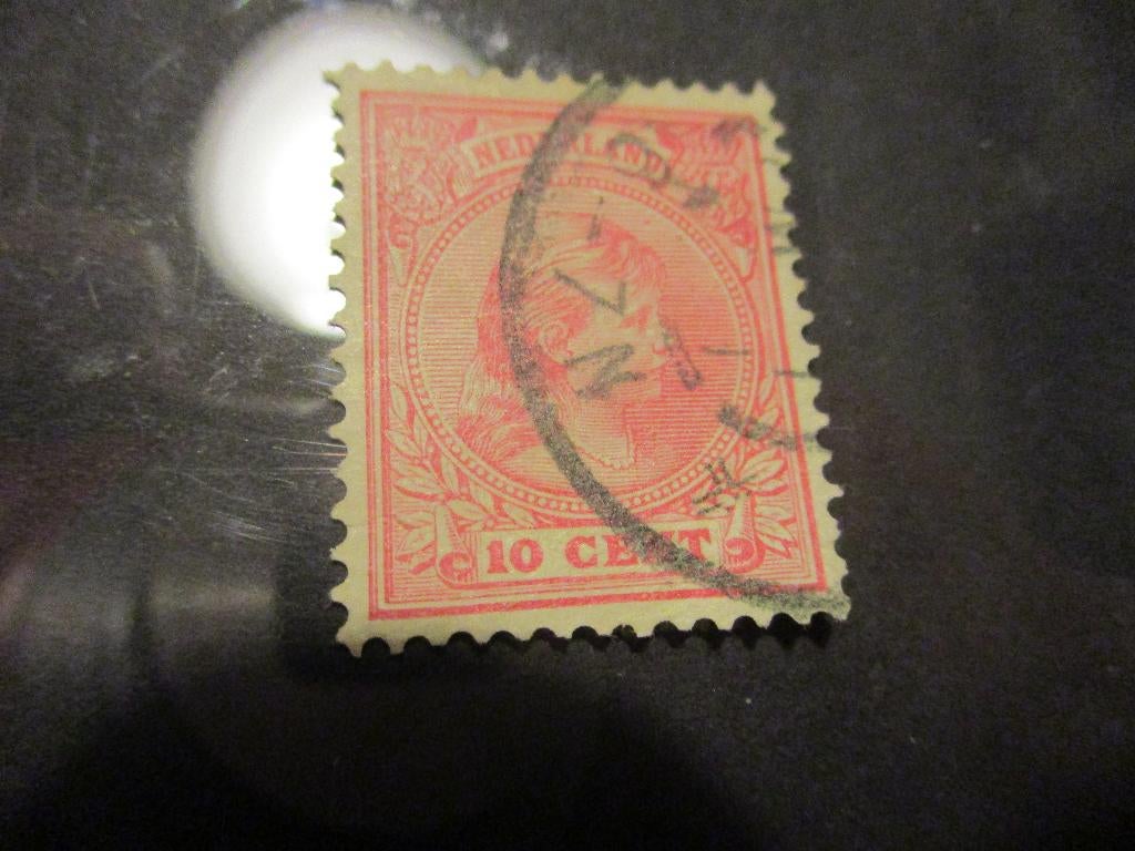 postzegel Wilhelmina NVPH 37 plaatfout PM2 fraai, Postzegels en Munten, Postzegels | Nederland, Ophalen of Verzenden, T/m 1940