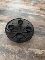 Zwarte metalen kandelaar voor waxinelichtjes, Zwart, Nieuw, Ophalen of Verzenden, Metaal