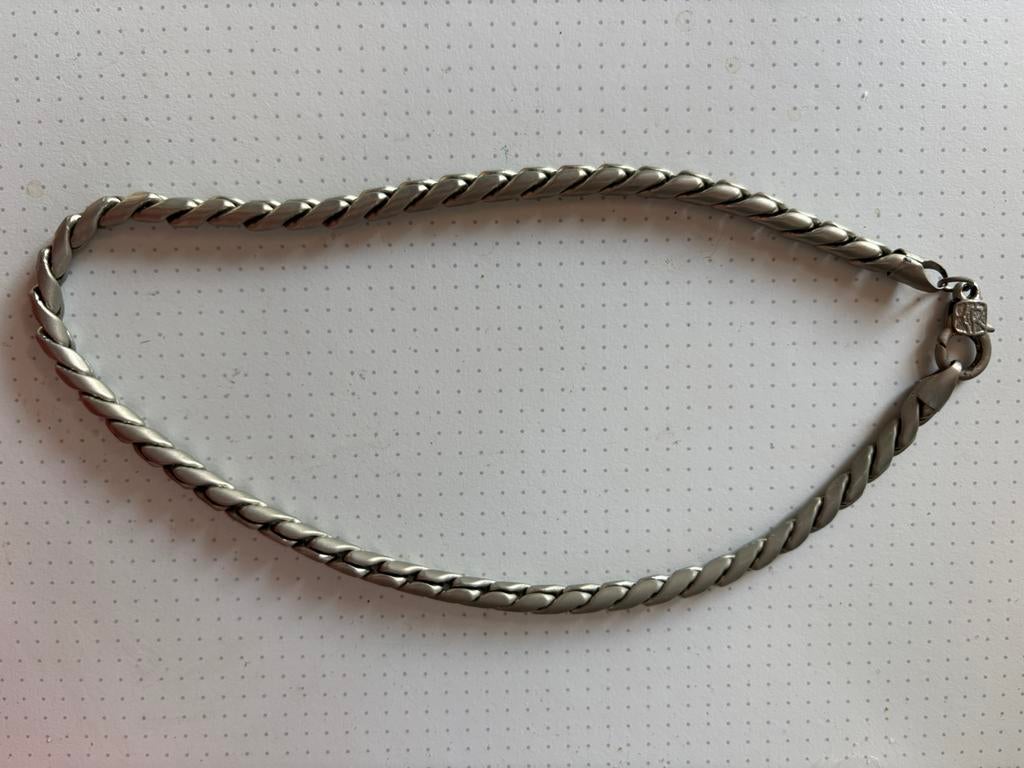Zware stalen (rvs) heren ketting, Ophalen, Zo goed als nieuw, Zilver, Overige materialen