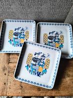 3 Mosa Jef Schijns Schaaltjes/ontbijtbordjes Jaren 60 Design, Ophalen of Verzenden