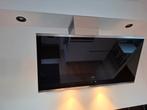 Beko schuine afzuigkap met zwart glas en RVS, Ophalen, Wandschouwkap, Zo goed als nieuw, 400 tot 600 m³ per uur