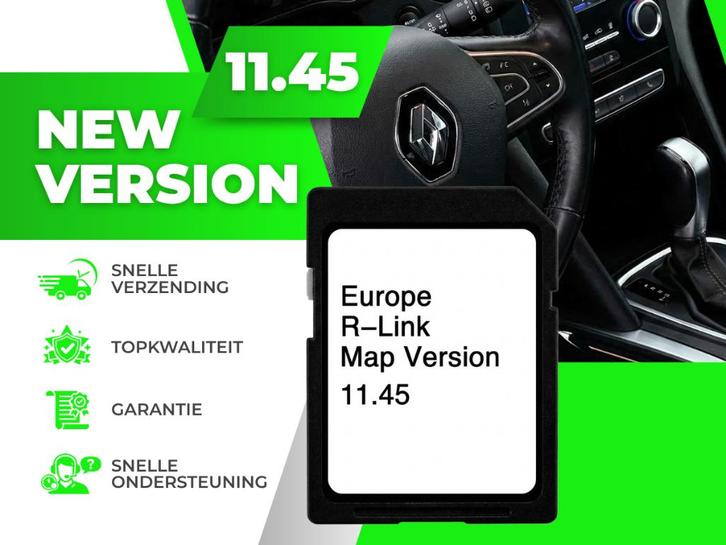 Renault R-Link 11.45 Europa ✅ 2026 SD KAART, Computers en Software, Navigatiesoftware, Nieuw, Landkaarten, Heel Europa, Verzenden