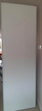 Witte glazen schuifdeur voor kastenwand., Ophalen, Gebruikt, 80 tot 100 cm, 215 cm of meer