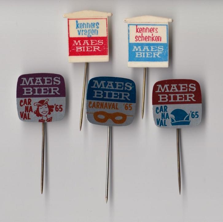 Maes Bier Carnaval speldjes, Verzamelen, Speldjes, Pins en Buttons, Gebruikt, Speldje of Pin, Overige onderwerpen, Ophalen of Verzenden
