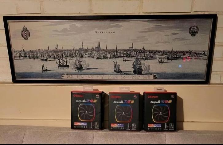 9x Enermax SquA RGB 120mm Zwart, Computers en Software, Processors, Gebruikt, Ophalen of Verzenden