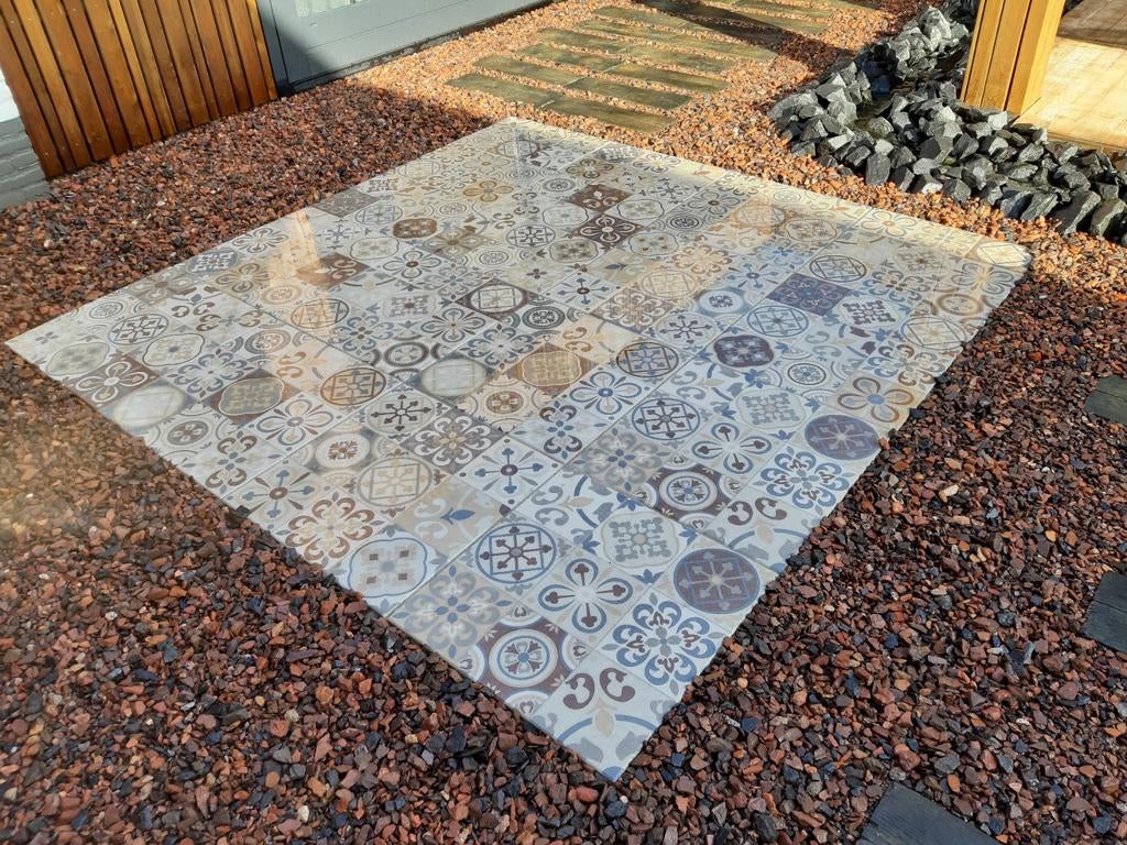 Designo Mosaic Terra Betontegel Terra 60 x 60 x 3, Ophalen, Vierkant, 50 tot 100 cm, 50 tot 100 cm