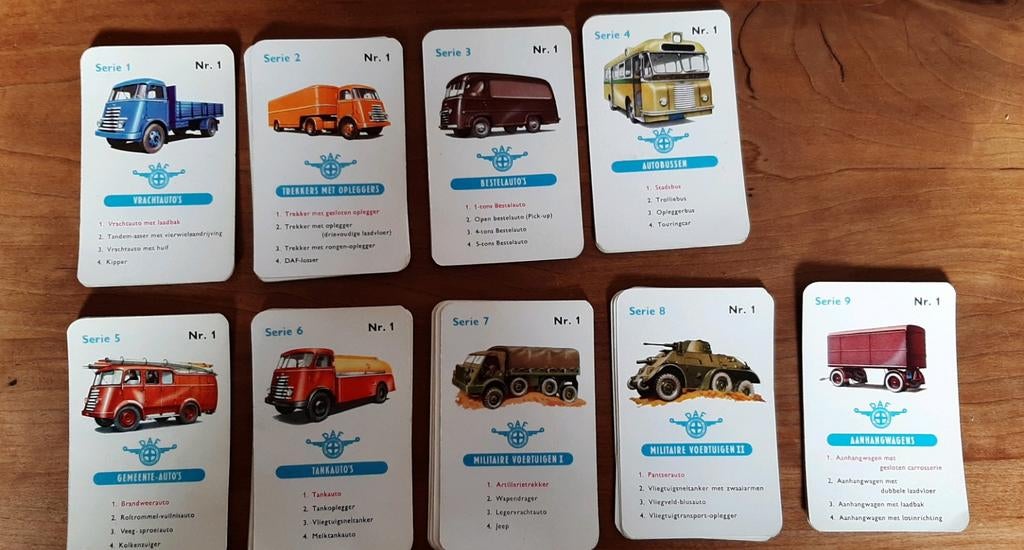 Auto kwartet (jaren '60) - Vintage kaartspel, Ophalen of Verzenden, Gebruikt