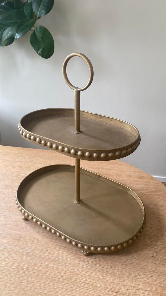 Etagere goudkleurig, Ophalen, Zo goed als nieuw