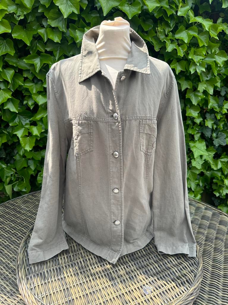 Bianca blazer | legergroen | maat 46, Kleding | Dames, Maat 46/48 (XL) of groter, Ophalen of Verzenden, Zo goed als nieuw, Jasje