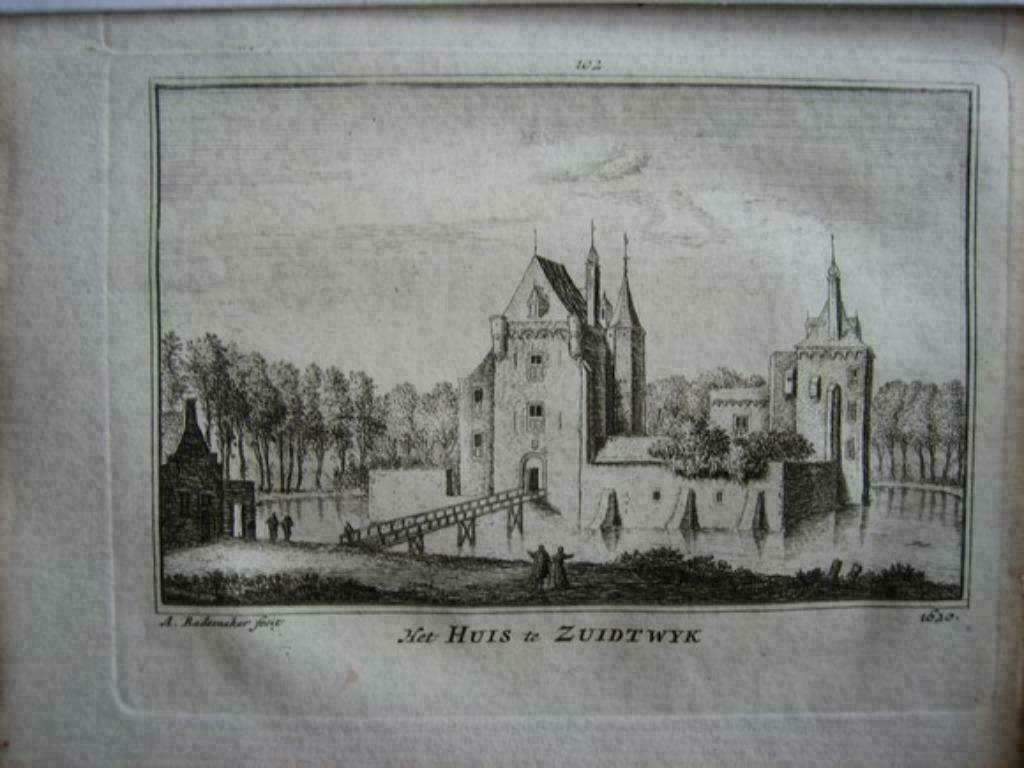 102 / Zuidwijk het Huis  Kopergravure 18e Eeuw, Ophalen of Verzenden