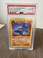 2000 Pokémon Rocket Dark Machamp 1st Edition PSA 10 GEM MT, Ophalen of Verzenden, Nieuw, Losse kaart
