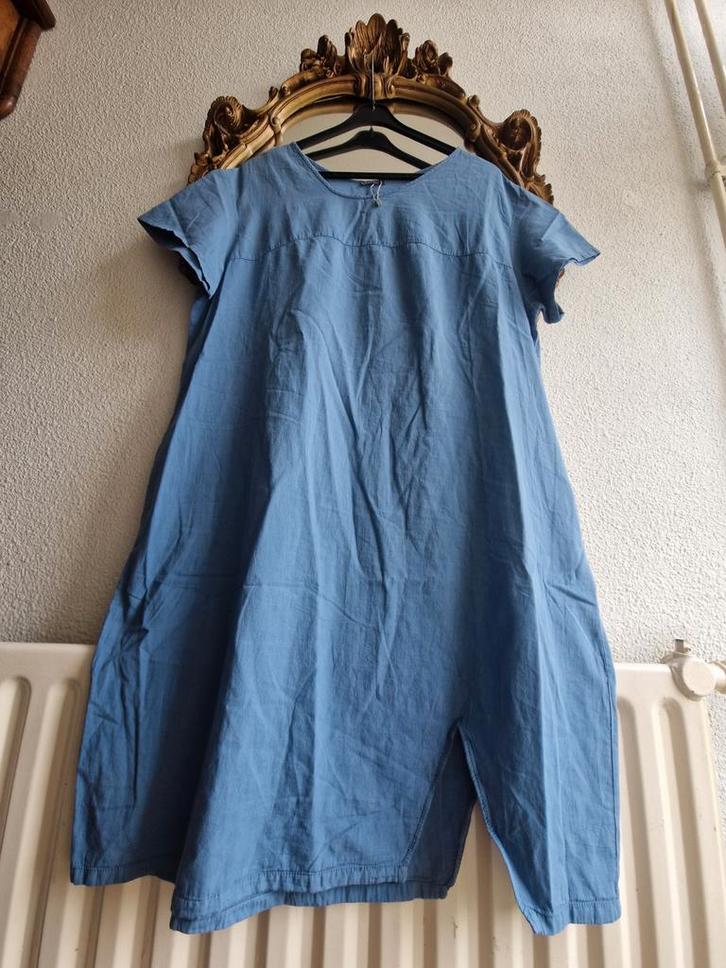 Als nieuw! Kekoo blauw blousestof ballon split tuniek zakken, Kleding | Dames, Grote Maten, Zo goed als nieuw, Blouse of Tuniek