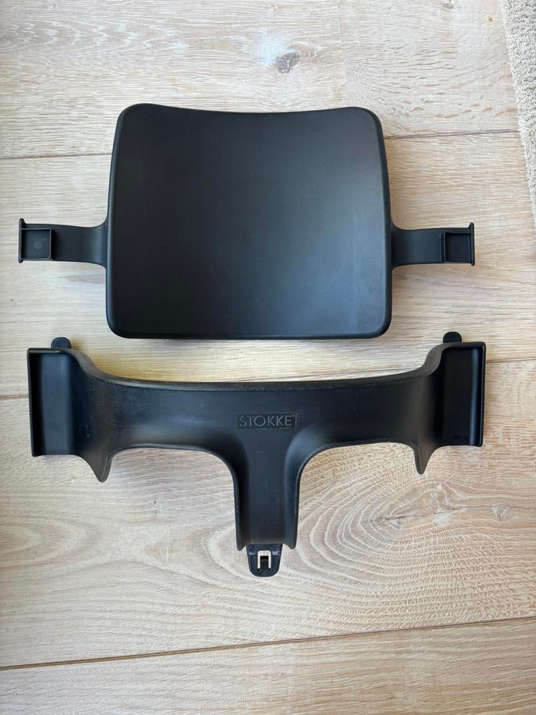 Babyset stokke tripp trapp zwart, Ophalen, Zo goed als nieuw, Meegroeistoel