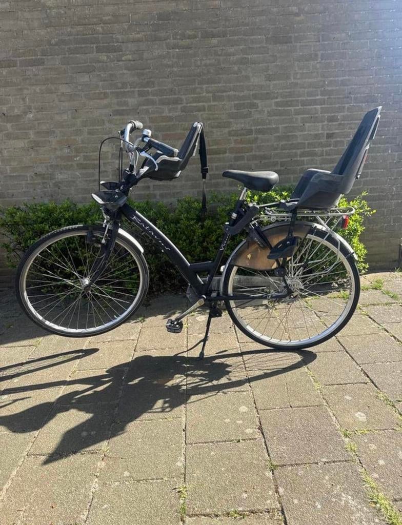 Batavus fiets met kinderzitjes -DEFECT, Fietsen en Brommers, Fietsen | Dames | Damesfietsen, Ophalen, Velgrem, Versnellingen, Batavus