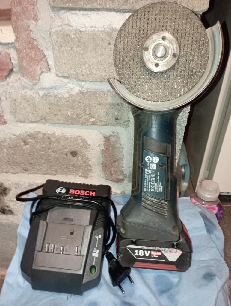 Bosch 18v gereedschap, Ophalen of Verzenden, Minder dan 700 watt, Haakse handslijpmachine