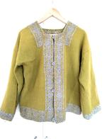 Wollen vest uit Mexico lichtgroen met grijze knopen, Kleding | Dames, Ophalen of Verzenden, Zo goed als nieuw, Maat 42/44 (L)