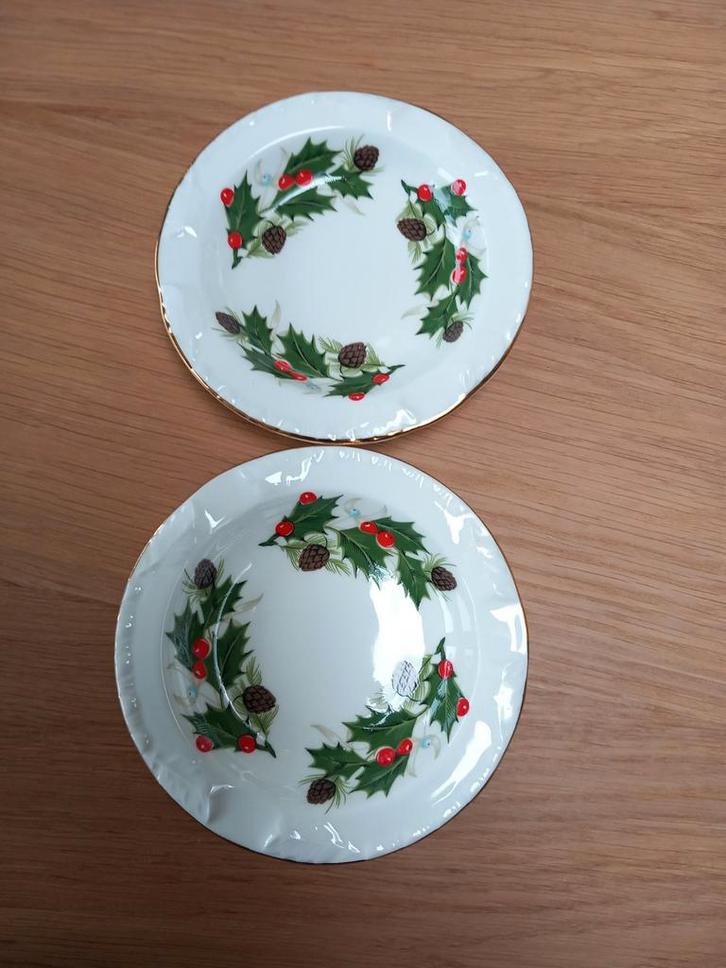 2 Royal Grafton Noel schaaltjes - Kerstdecoratie, Huis en Inrichting, Keuken | Servies, Zo goed als nieuw, Kop(pen) en/of Schotel(s)
