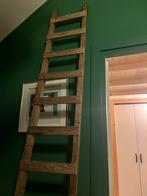Robuuste houten ladder - Ideaal voor vliering  of decoratie, Ophalen, Gebruikt, Ladder, 2 tot 4 meter