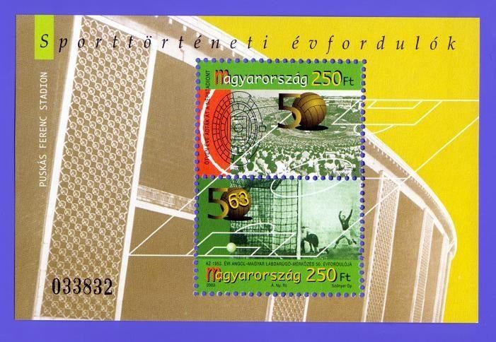 Hongarije, Sport, Voetbal, Mi. blok 284 postfris, Verzenden, Postfris