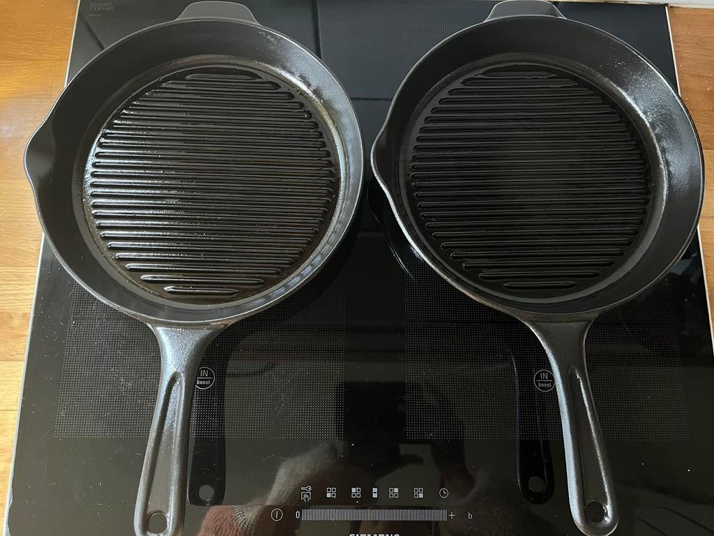 Copco gietijzeren grillpan 25cm deens topmerk, Ophalen of Verzenden, Zo goed als nieuw, Gietijzer, Koekenpan of Braadpan