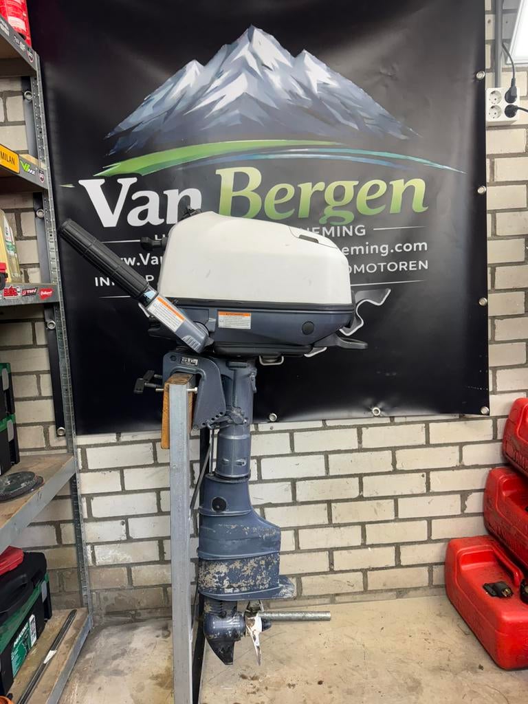 Yamaha 6 pk langstaart buitenboordmotor, Watersport en Boten, Buiten- en Binnenboordmotoren, Gebruikt, Benzine, Buitenboordmotor