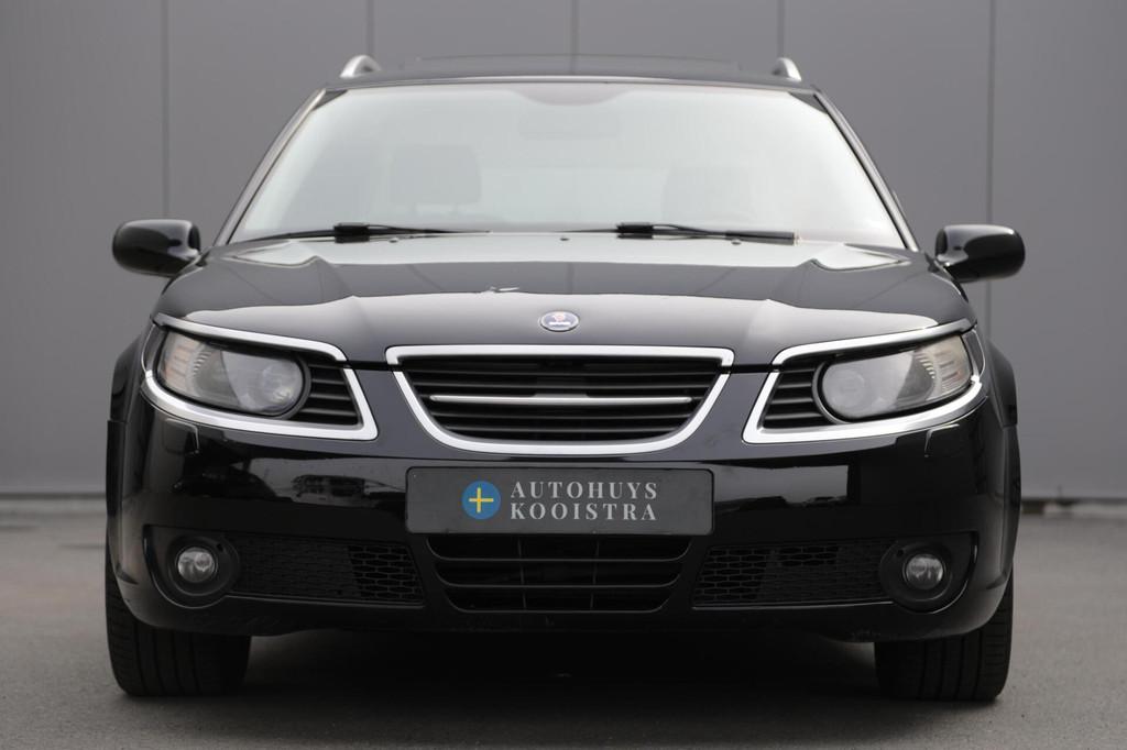 Saab 9-5 Estate 2.3 Turbo Griffin Aero Leer|Automaat|Schuif/, Auto's, Saab, 4 cilinders, 2290 cc, Zwart, 93 €/maand