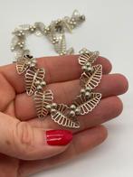 C941 Prachtige vintage zilveren Lisner ketting, Sieraden, Tassen en Uiterlijk, Ophalen of Verzenden, Zilver, Ketting