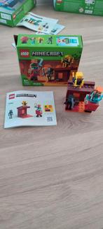 LEGO Minecraft De Nether lava battle 21266, Ophalen of Verzenden, Zo goed als nieuw, Complete set, Lego