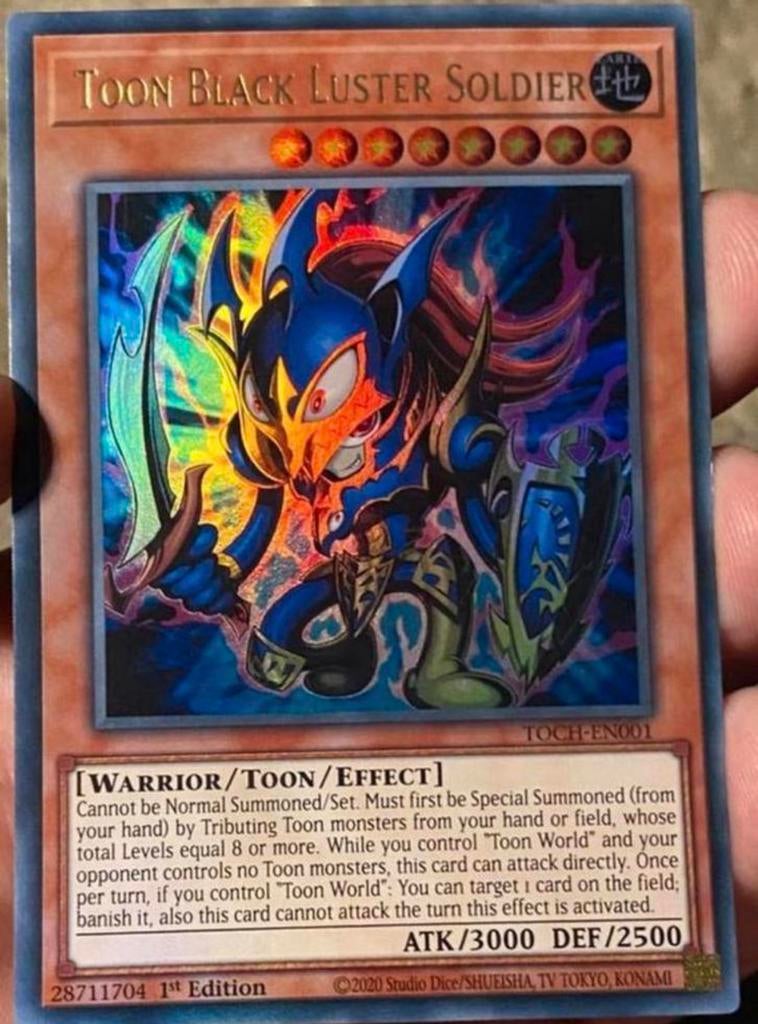 Yu-Gi-Oh! Toon Black Luster Soldier TOCH 1st Edition !, Hobby en Vrije tijd, Verzamelkaartspellen | Yu-gi-Oh!, Ophalen of Verzenden