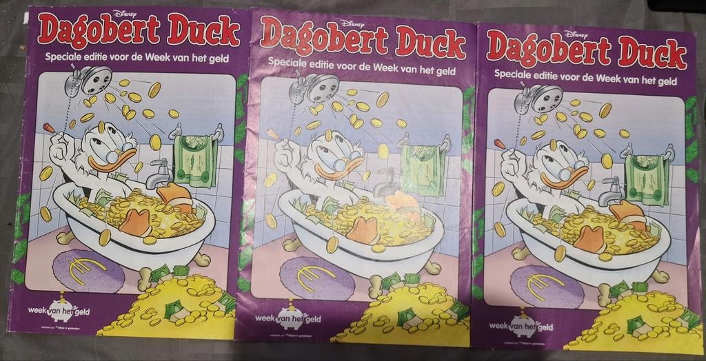 3xDagobert Duck speciale editie voor de week van het geld, Ophalen of Verzenden