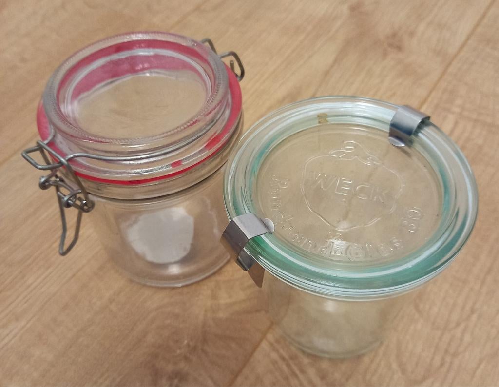 Weckpot/weckpotjes/weckpotje/weckpotten 4x, Huis en Inrichting, Keuken | Potten en Pannen, Ophalen of Verzenden, Nieuw, Glas, Pot, Bus of Blik