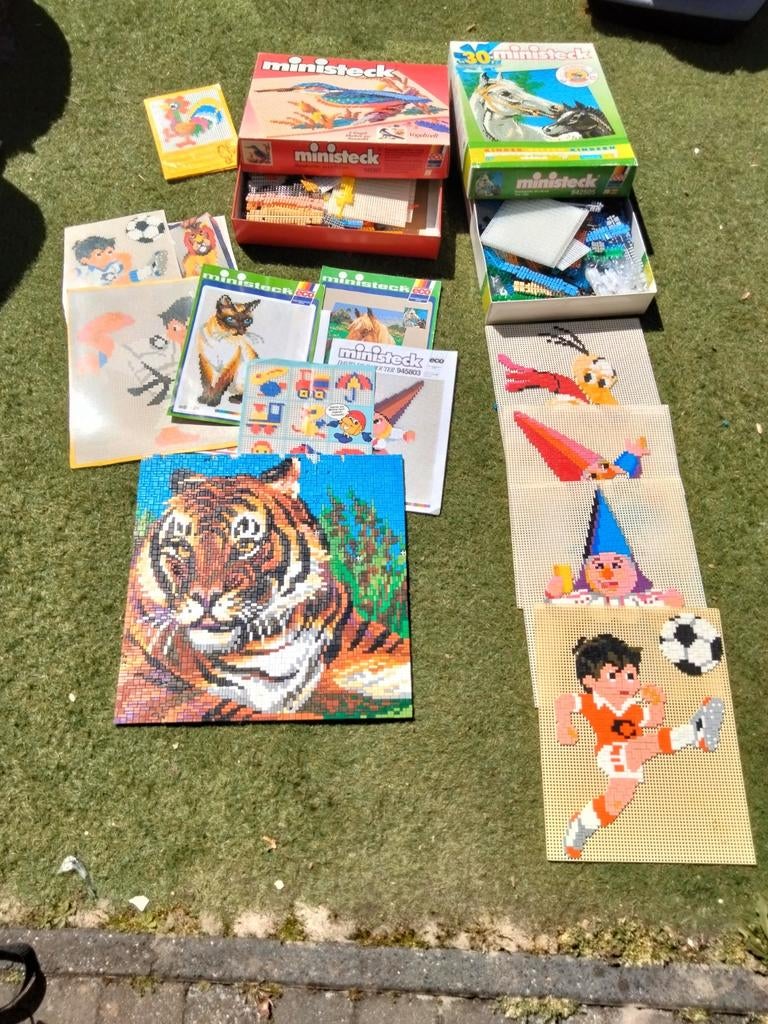 Grote Ministeck Collectie: Sets, Platen en Voorbeelden, Hobby en Vrije tijd, Ministeck, Ophalen of Verzenden, Gebruikt, Box-set