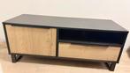 TV-meubel Woonexpress – hout/zwart, Ophalen, 100 tot 150 cm, Zo goed als nieuw, Minder dan 100 cm