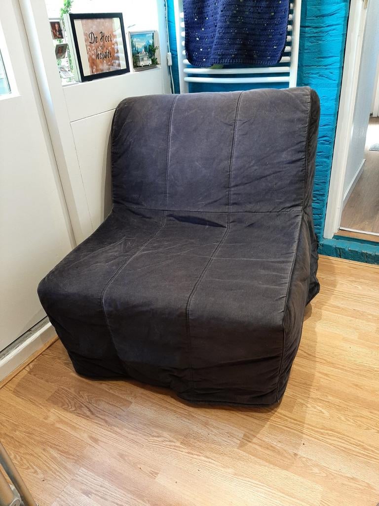 Slaapfauteuil Lycksele, Huis en Inrichting, Ophalen, Zo goed als nieuw, Eenpersoons, Zwart