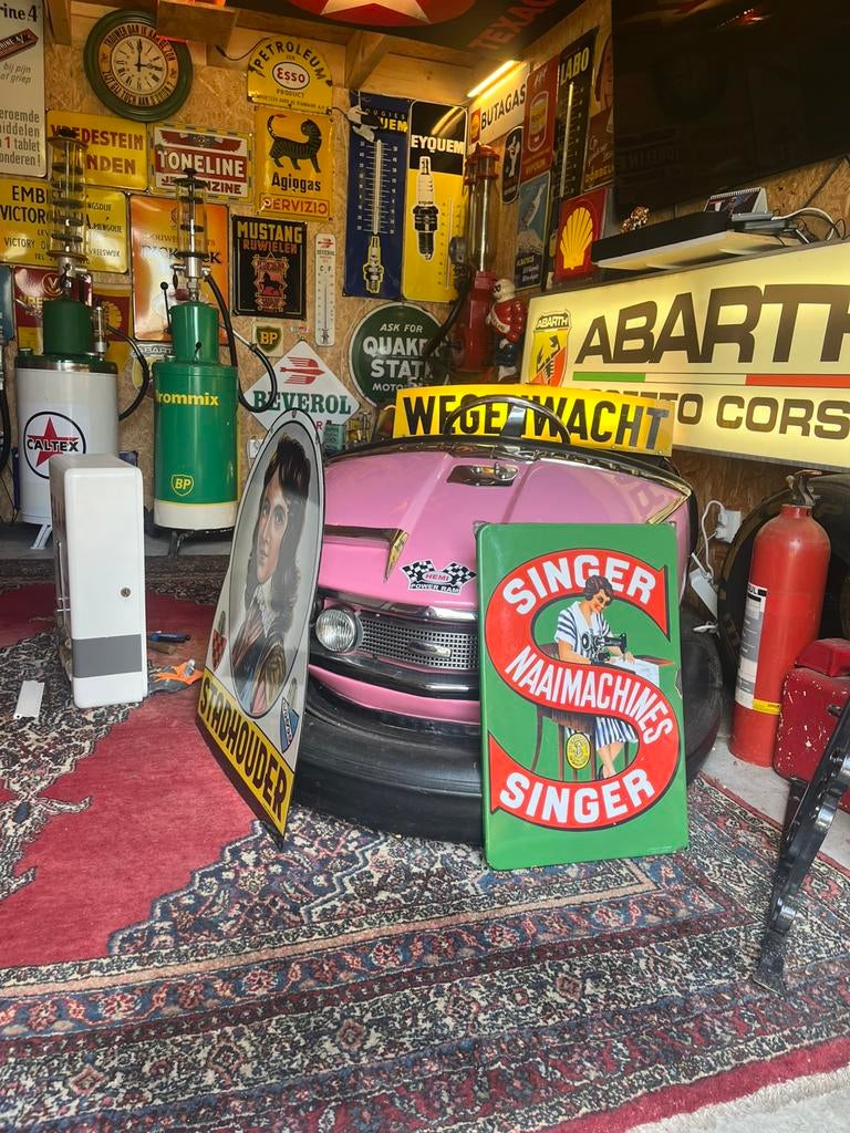 EMAILLEBORD SINGER NAAIMACHINES, Verzamelen, Merken en Reclamevoorwerpen, Ophalen of Verzenden, Gebruikt, Reclamebord